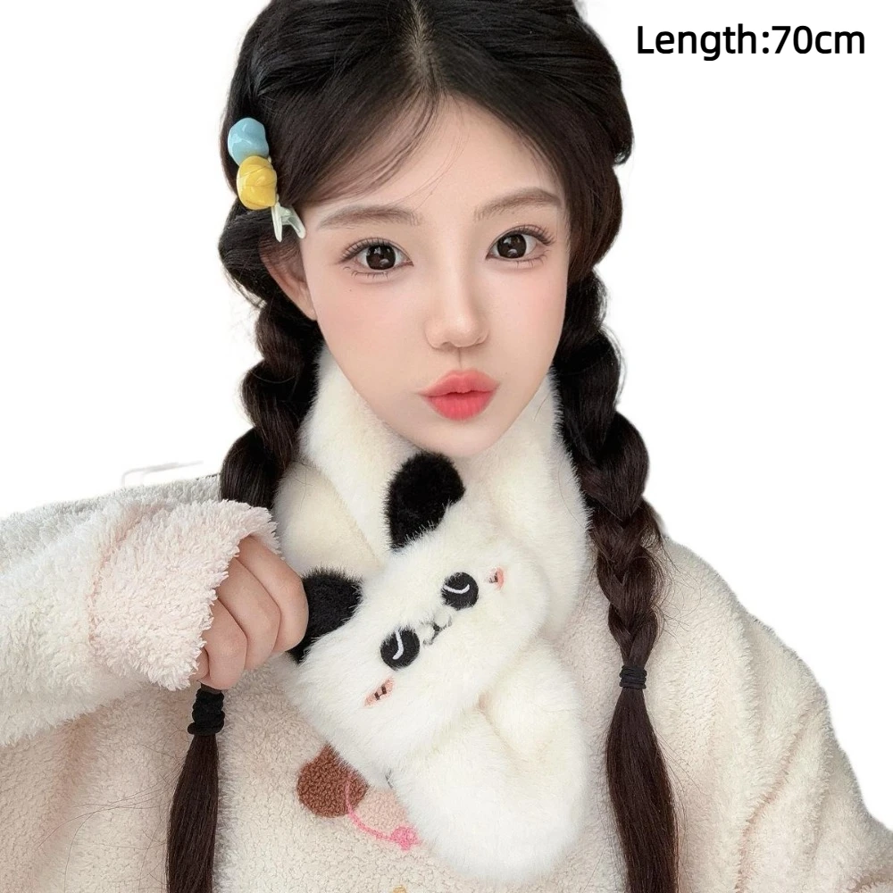 Модный теплый шарф с крестообразным воротником утолщенный милый женский