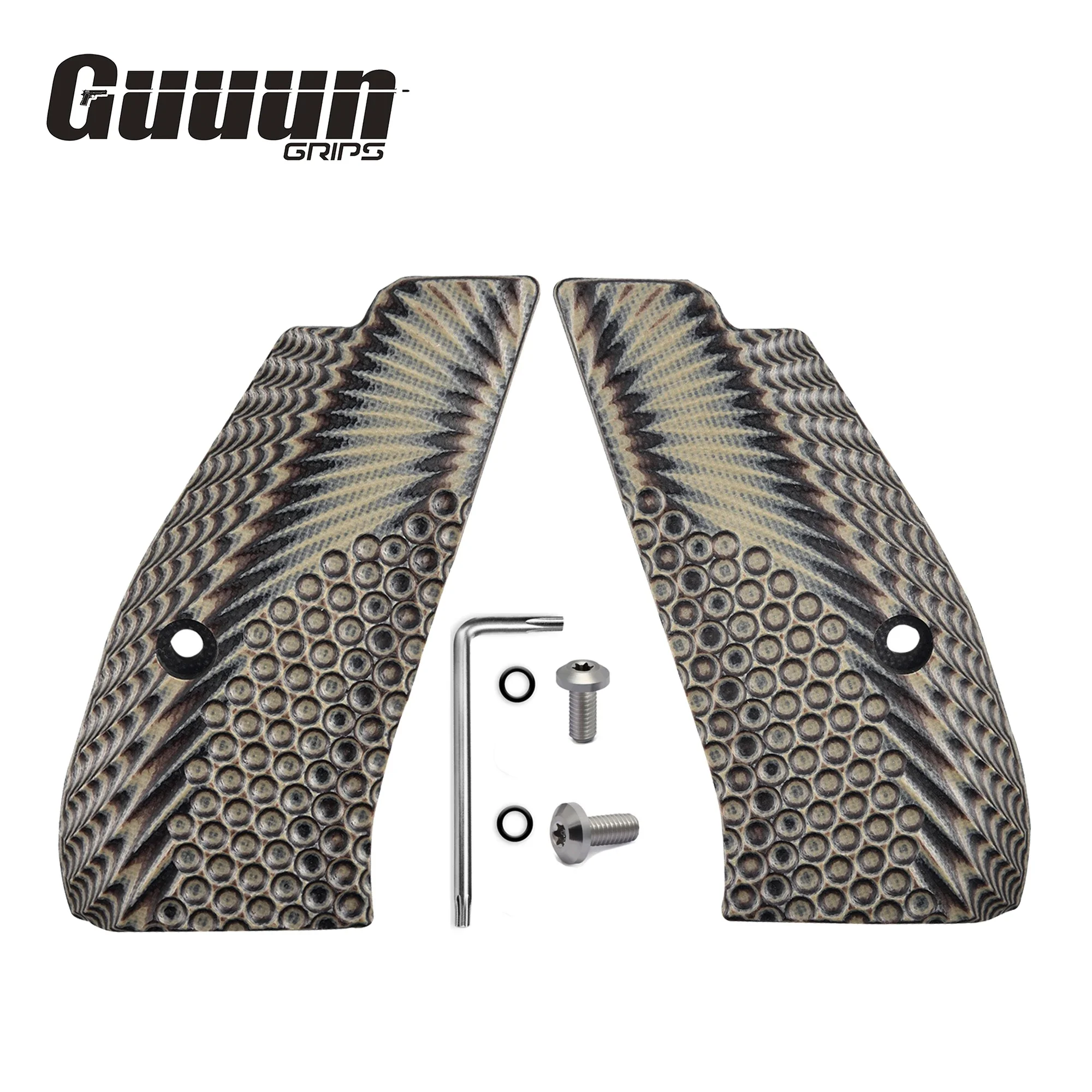 Компактные ручки Guuun CZ75 G10 OPS с текстурой Eagle Wing подходят для CZ P-01 Canik 55 P100 C100 T100 PCR CZ85