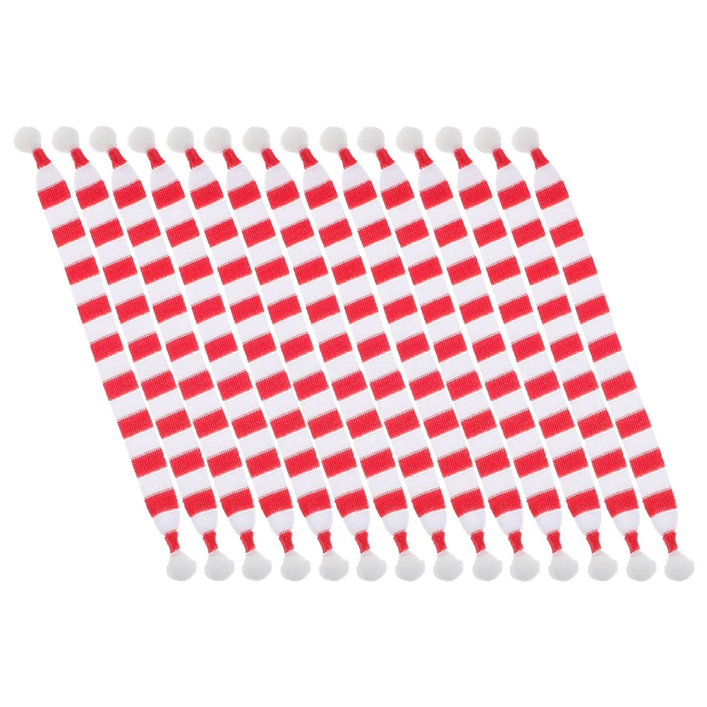 

Christmas Doll Scarves Decorative Stuffed Doll Scarves Figurine Doll Scarves Mini Christmas Knitted Scarf Bear Doll Decor