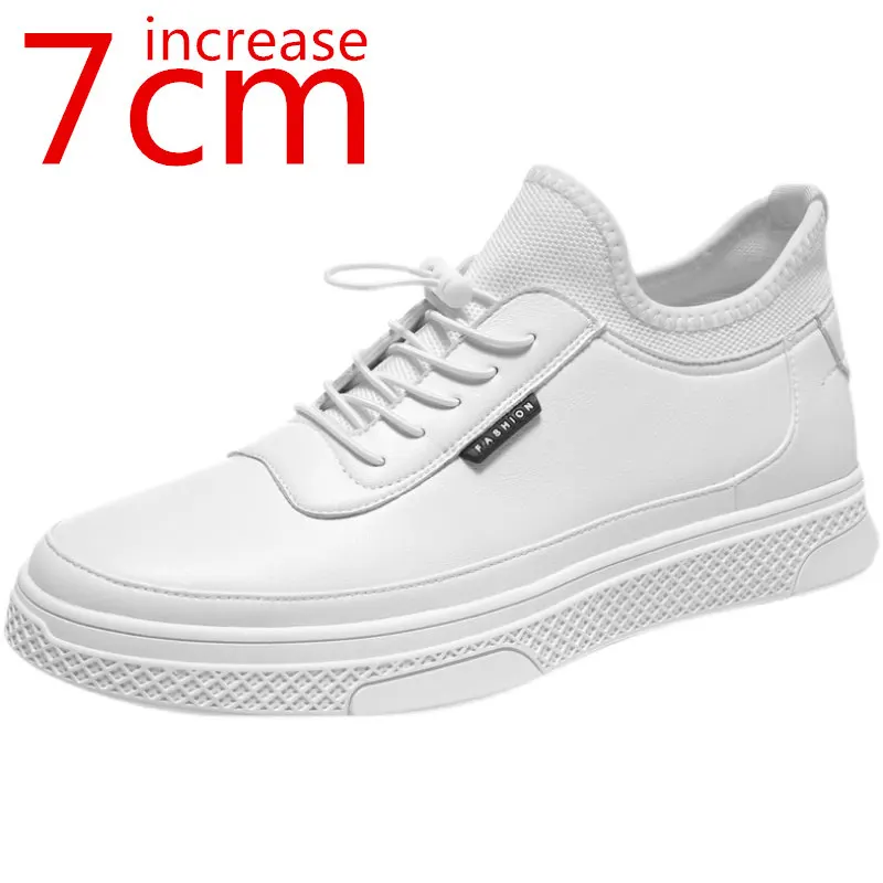 

Men Increase 7cm Sneakers Invisible Height Increasing Shoes Mesh Breathable Elevator Shoes Men Sports Casual Shoes Spring/Summer