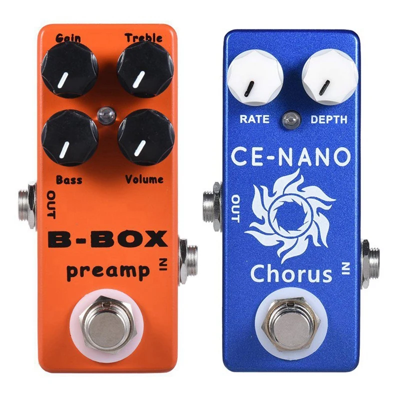 

2x MOSKY B-Box /CE-NANO электрогитара, предусилитель Педаль Эффекта овердрайв, полный металлический корпус, True Bypass