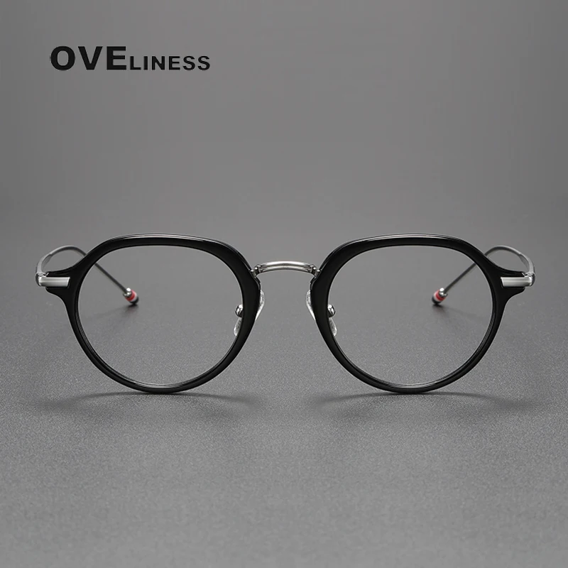 2024 ацетатная титановая оправа для очков мужчин и женщин ретро многоугольные