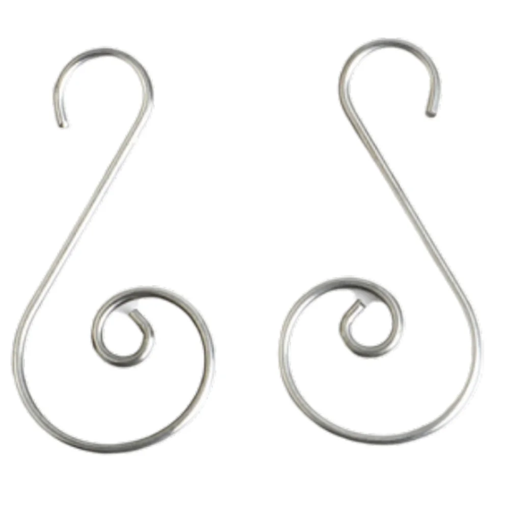 

Hooks Christmas Hangersshaped Ornament Tree Hanger Wreathswirl Holidaysteel Metal Wire Hanging Hook Bauble