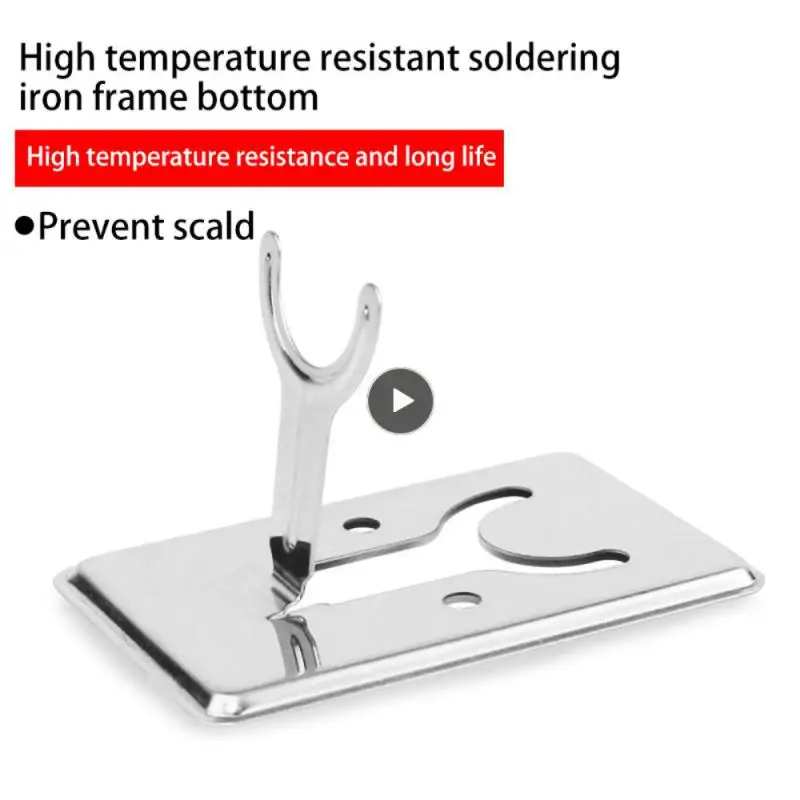 

High Temperature Resistance Electric Soldering Iron Stand Shelf Table Top Fixing Frame Stainless Steel Welding Solder Bracket