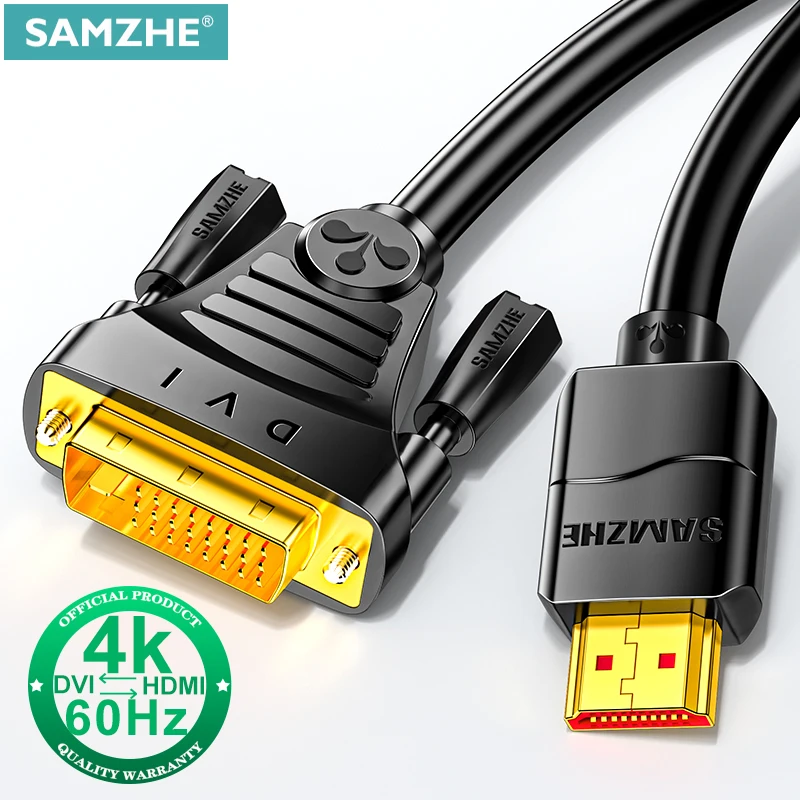 Кабель HDMI-совместимый с DVI HD 1080P 4K конвертер адаптер для Xbox ...