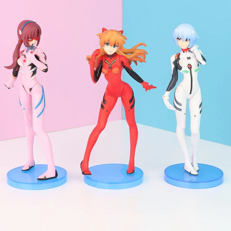 

EVA Neon Genesis Evangelion Asuka Langley Soryu Ayanami Rei Mari Anime Figure Action Anima Eva Terminal Sachiel Scene Doll Gift