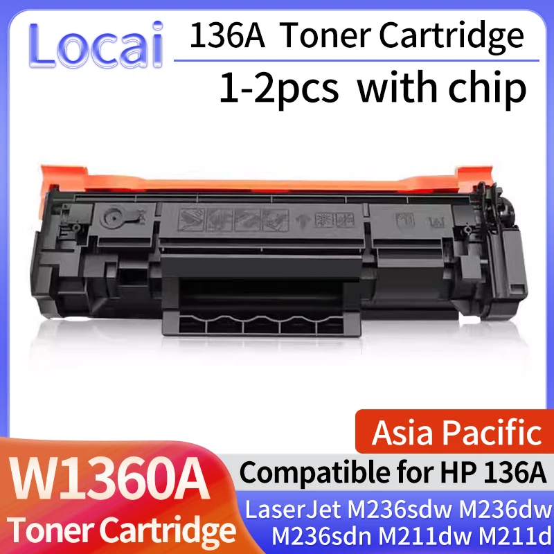 Совместим с тонер-картриджем HP w1360a 136a 136x картриджем тонером LaserJet MFP m236sdw dw m211dw M209