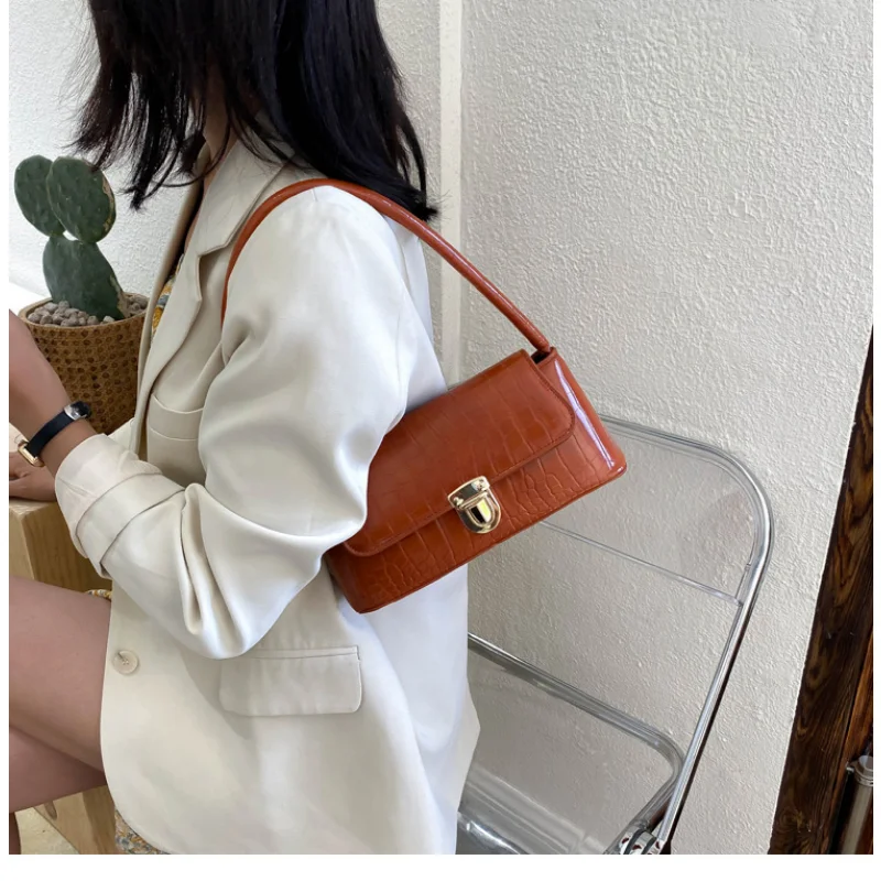 Summer New Tide Everything Stone Print Fashion Shoulder Bag Underarm Bag Purses and Handbags  Tote Bags for Women