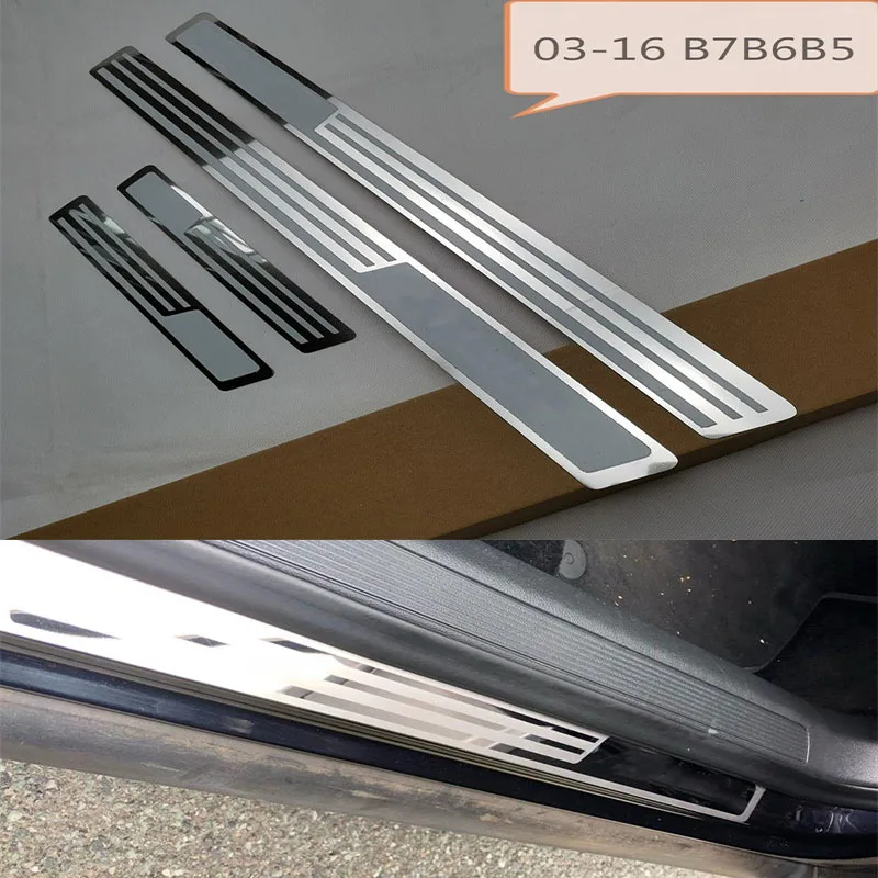 

Накладка на порог автомобильной двери для volkswagen Passat B5 B6 B7 2005-2016, наклейка на порог из нержавеющей стали, Стильный автомобильный Стайлинг