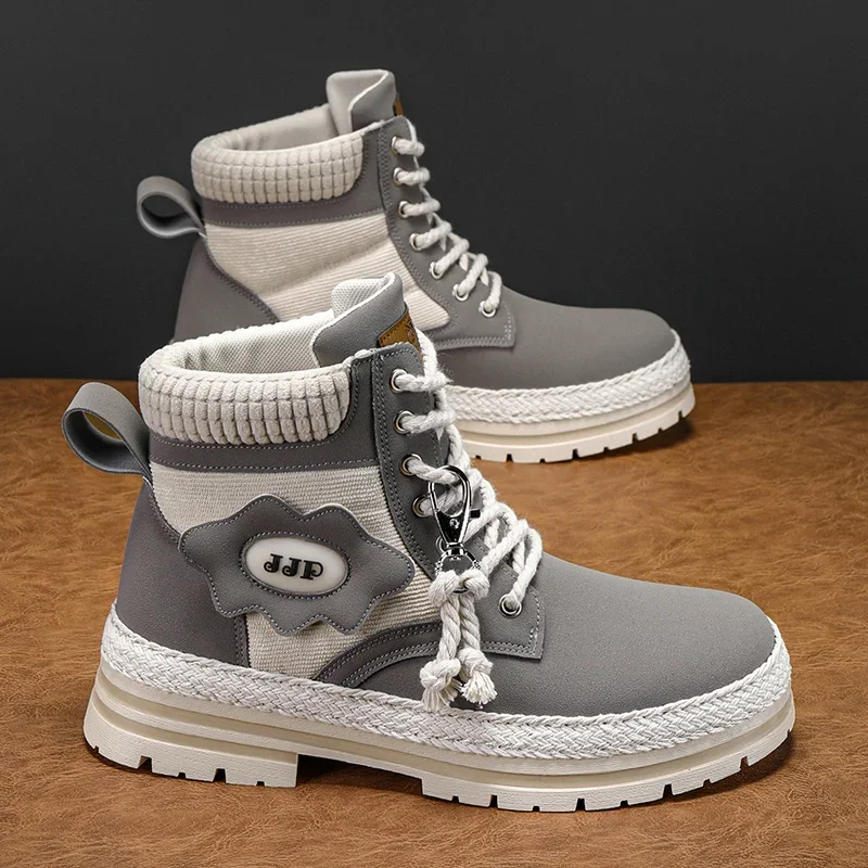 

Мужские ботинки, повседневная обувь, зимние ковбойские военные ботинки челси на платформе, кожаные тактические дизайнерские роскошные рабочие защитные ботильоны