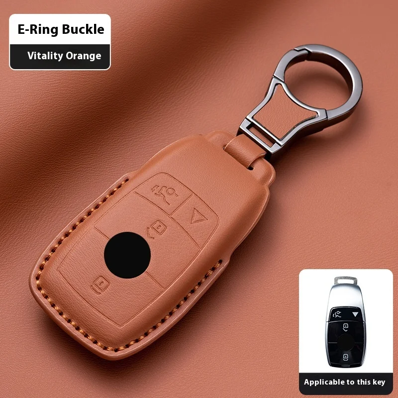 

Чехол из натуральной кожи для Mercedes Benz A C E S G Class GLC CLE CLA GLB GLS W205 W213 W222 AMG, 4 кнопки, фоб