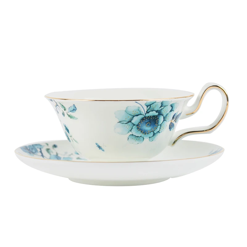 

European Coffee Cup Royal Ceramic Gold Rim Vintage Tea Coffee Cup Fine Bone China Dinner Set Xicaras Tea Cup Porcelain ED50BD