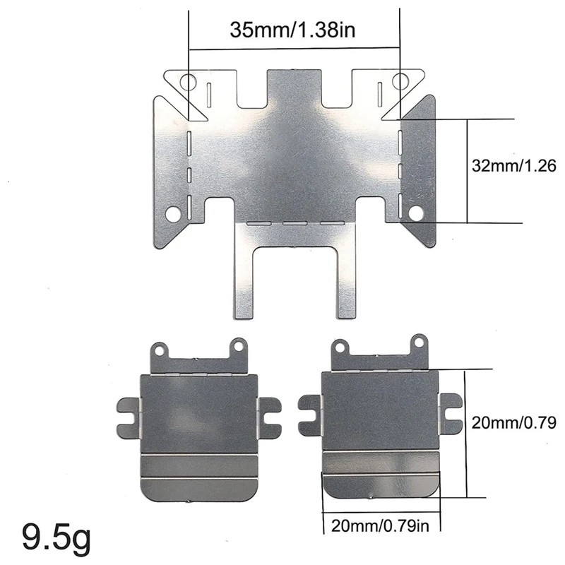 3 шт. защитная противоскользящая пластина для Traxxas TRX4M 1/18 RC Crawler Car