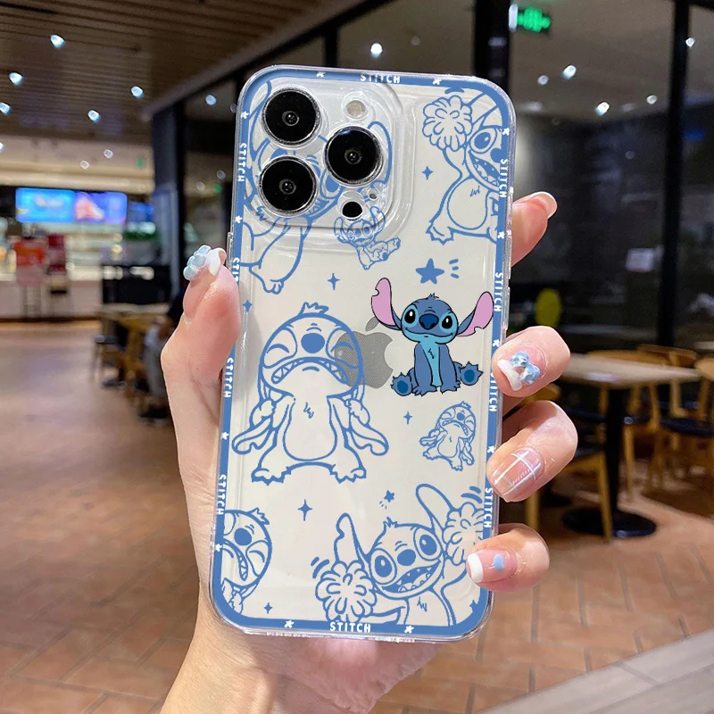 Disney Stitch And Angel Cute для OPPO A16 31 5 53 55 60 72 76 78 92 9 97 98 2 92S K11 F11 Pro Прозрачный космический