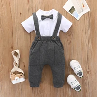 toddler kids baby boy romperes summer clothes infant baby boys t shirt bib outfit set newborn baby clothes