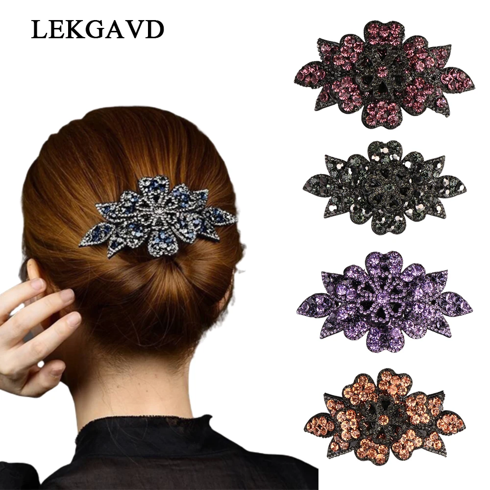 

1 шт. Стразы для девочек боковые пряди клип в Корейском стиле заколки для волос с цветочком жениские аксессуары для ухода за волосами заколк...