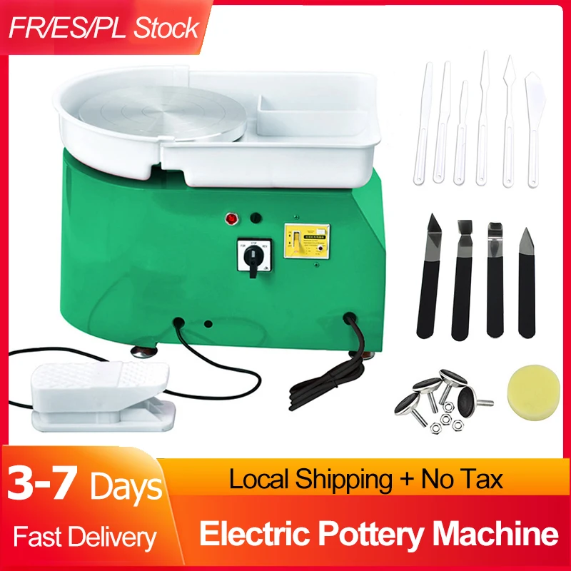 

Green Pottery Machine 25CM 350W Electric Pottery Wheel Machine Ceramic Work Clay Art Craft