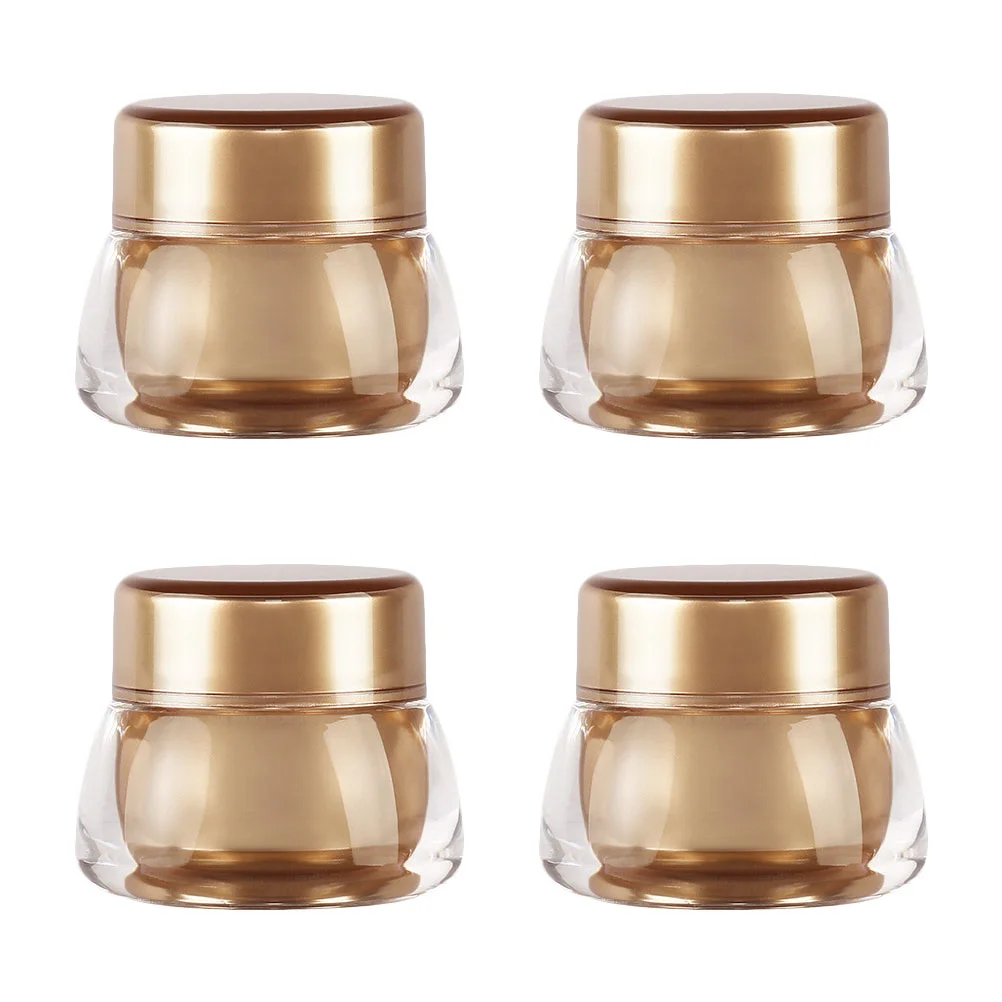 

4pcs Reusable Sample Bottles Lotion Cream Holders Small Acrylic Storage Bottles