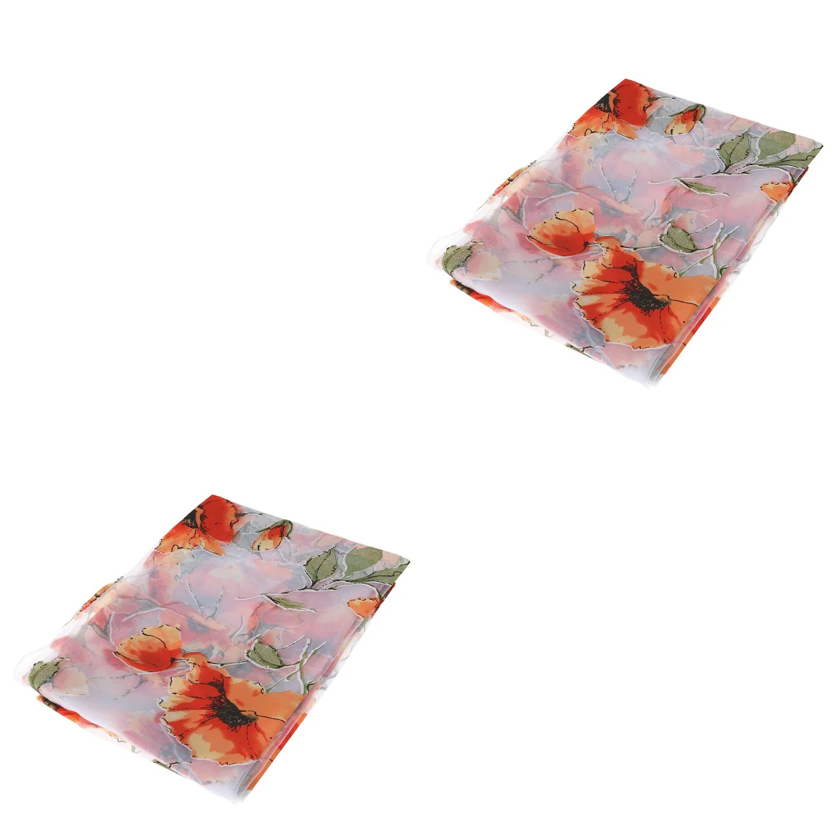 

2pcs Floral Window Sheer Voile Curtain One Panel Voile Drape for Bedroom Living Room 200x100cm(Red)