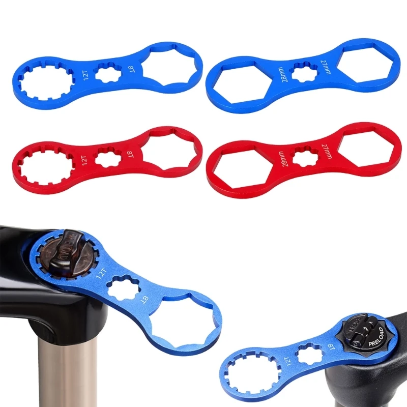 

4pcs Bike Front Fork Cap Wrench Removal and Installation Spanner Bike Removing Tool Bike Repair Tool Cycling Accessory