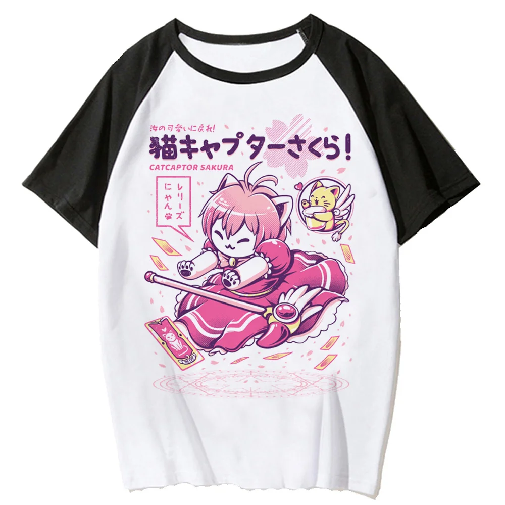 

Женские комиксные футболки Cardcaptor Sakura, уличная одежда для девушек в стиле 1920-х годов