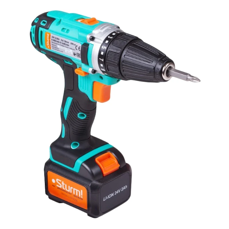 Cordless drill / driver Sturm! CD3224L battery screwdriver cordless wireless electric magnetic set dewalt 20v max li ion compac |