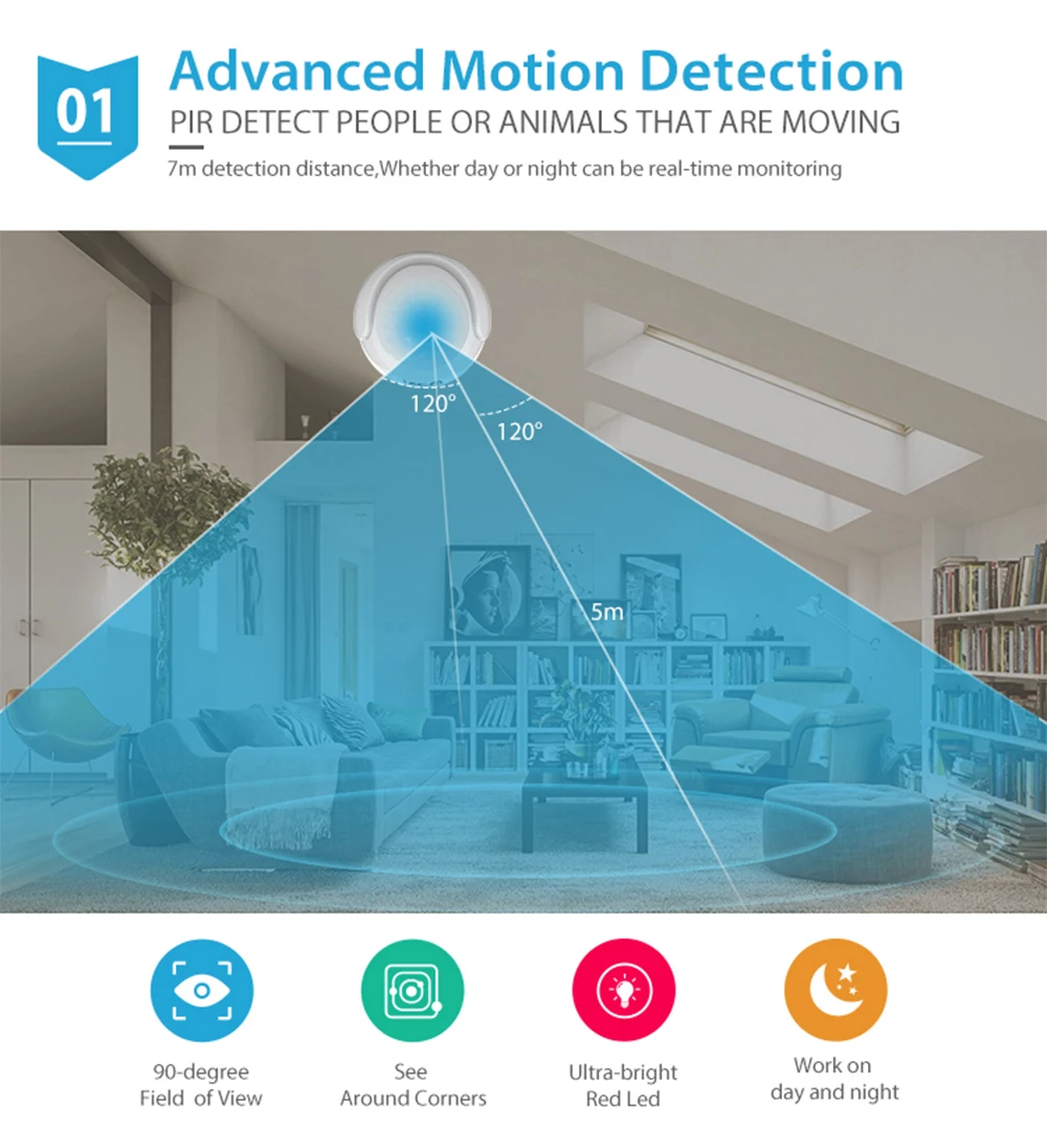 NEO COOLCAM Smart Home Z-wave PIR Motion Sensor Lux Temperature Detector Home Automation Alarm System Motion Alarm EU 868.4 images - 6