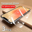 Защитное стекло, закаленное стекло для iPhone 11 12 13 Pro Max XS XR 7 8 6 Plus 13 12 Mini 11 Pro, 3 шт.