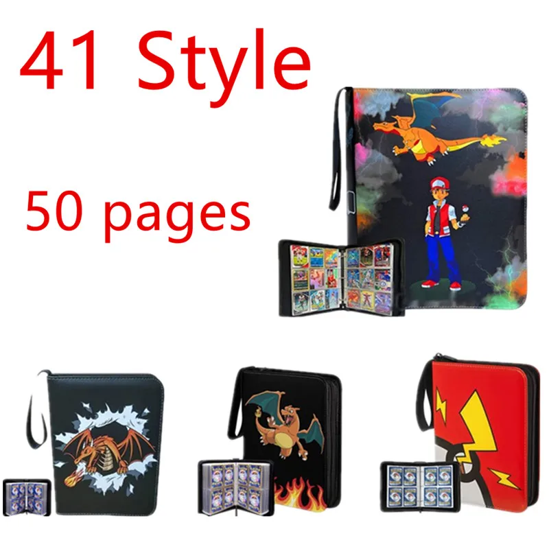 

Pokemon Double Pocket Binder Cards Collectors Album Anime Game Card Portable Storage Case Top Loaded List Toy Gift for Kid