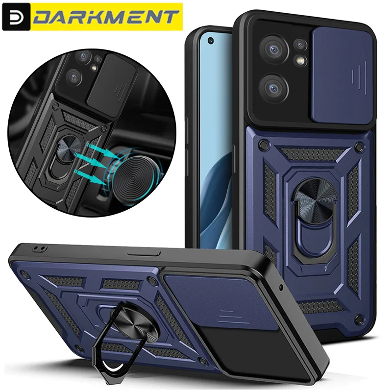 

Bracket Phone Case For OPPO Reno 7 6 6z 5 4Lite F19 F17 Pro Shockproof Car Holder Back Cover for Oppo V13 Q3 Q3i 5G Find X5 Lite