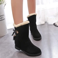 women ankle boots new fashion waterproof wedge platform winter warm snow boots shoes for female lace up warm cotton padded shoes