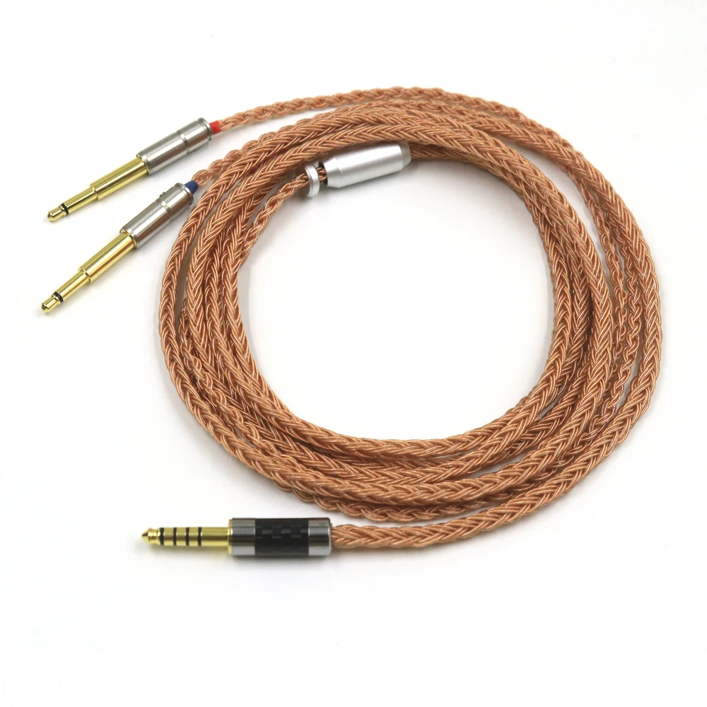 

New 2.5/3.5/4.4/6.5mm Male Plug 16Core OCC Copper Earphone Cable For Meze 99 Classics NEO NOIR Headset Headphone