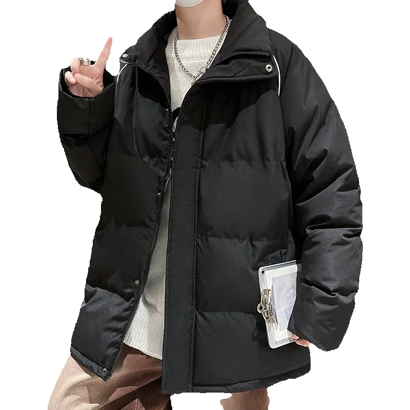 Winter Jacket Men Warm Fashion 4 Colors Casual Thick Down Jacket Men Streetwear Loose Short Coat Mens Parker Large Size M-5XL