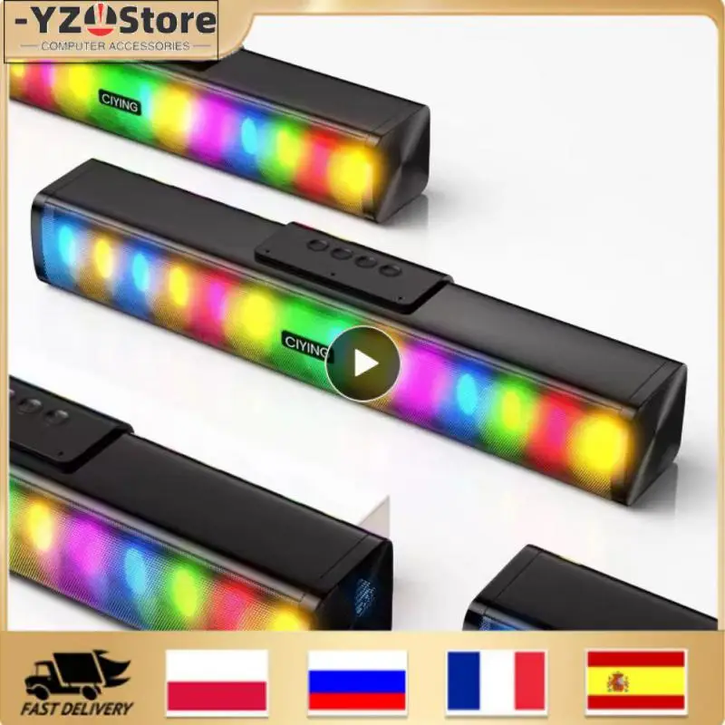 

Speaker Music Level Indicator Jogging Effect Subwoofer Speaker With Colorful Lights Pickup Lamp Smart Home Led Strip