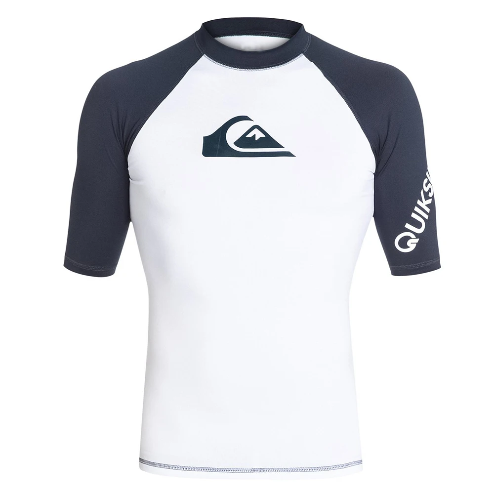 Mens Swimsuit Short Sleeve Swimming T-shirt Beach UV Protection Shirt Swimwear Rash Guard Surfing Diving Swimsuit Surf Rashguard