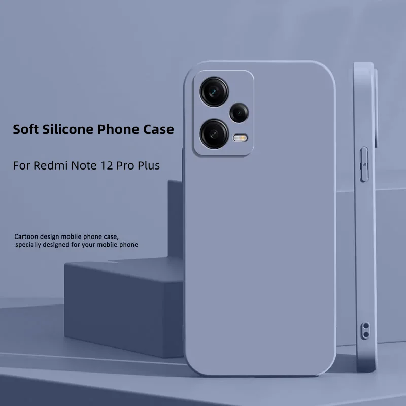 

Soft Silicone Case For Redmi Note 12 Pro Plus Note12 Turbo POCO X5 Pro Straight Edge TPU Case For MI Note 12 4G Shockproof Cover