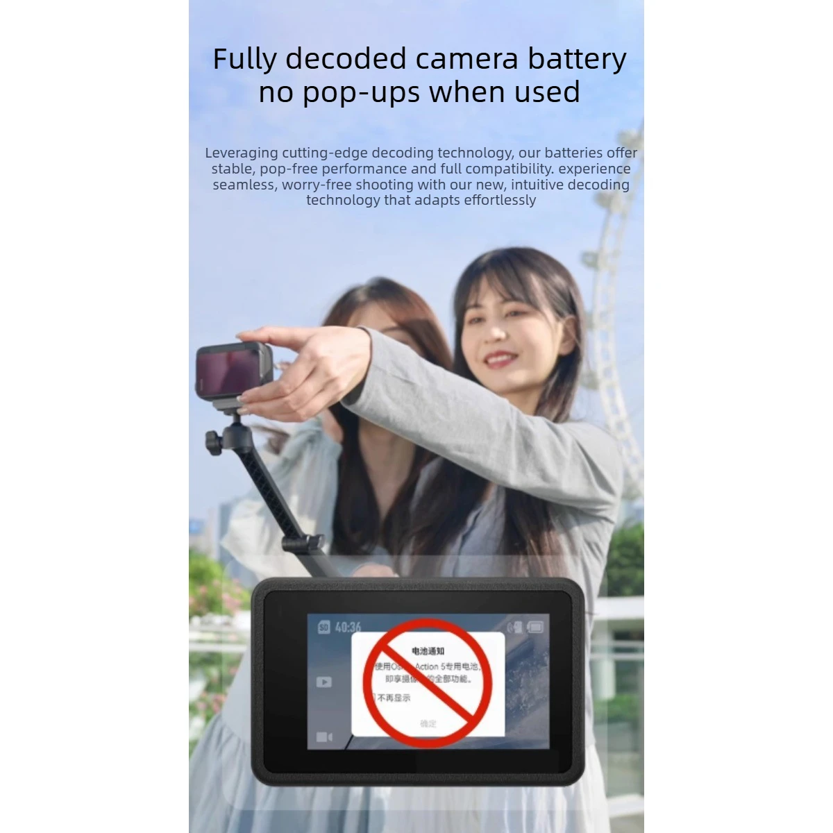 Фото Аккумулятор литий-ионный перезаряжаемый 3.87V 2100mAh/8.13Wh для камер DJI Osmo Action 5 Pro/Action 4/3 с зарядным кейсом №4