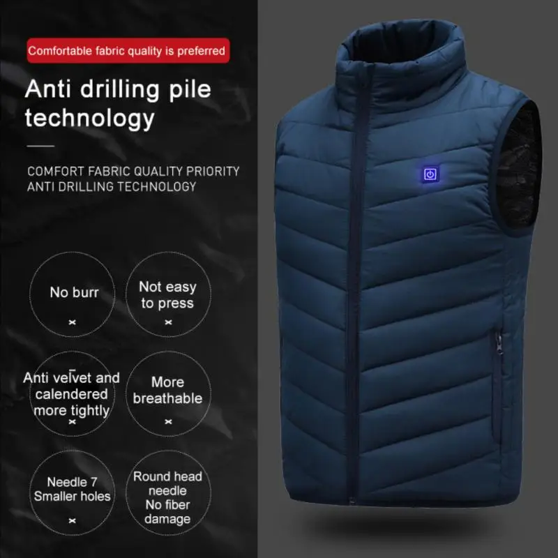 

Smart Self Heating Vest USB Electric Heating Vest Men Women 2/4/9zone Heated Outdoor Camping Hunting Thermal Coat Veats