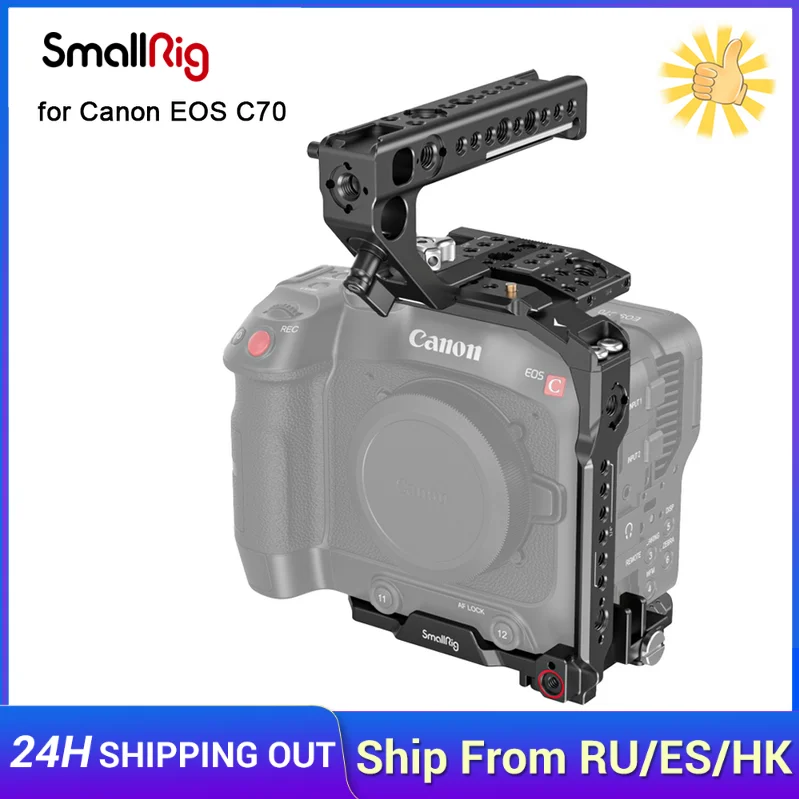 

SmallRig Camera Cage Handheld Kit for EOS C70 for Canon with NATO Top Handle Side Plate Baseplate Cage for Canon EOS C70 3899