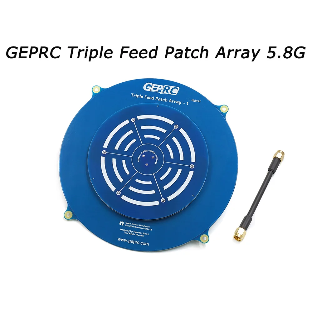 

GEPRC Triple Feed Array 5.8G 14DBI Circular Polarized FPV Antenna Compatible RHCP LHCP for RC Drone FPV Long Range VTX Goggle