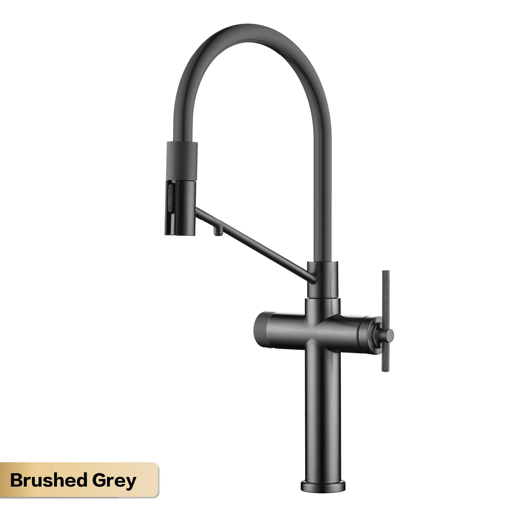 

Смеситель Aitana матовое розовое золото