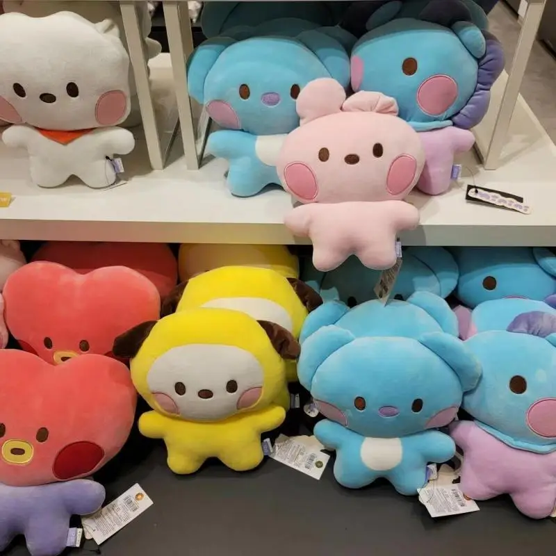 

New 25Cm Kawaii Plush Cartoon Bt21 Toys Anime Rj Koya Cooky Doll Soft Stuffed Animals Plushie Pillow Cushion Home Decorate Gifts