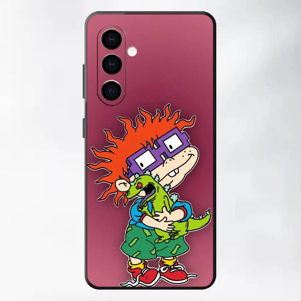 Фото Черный мягкий силиконовый чехол для телефона Kid R-Rugrat Chuckie A-Angelica для Samsung A73 20,21,22,31,32,52,53,72 №2