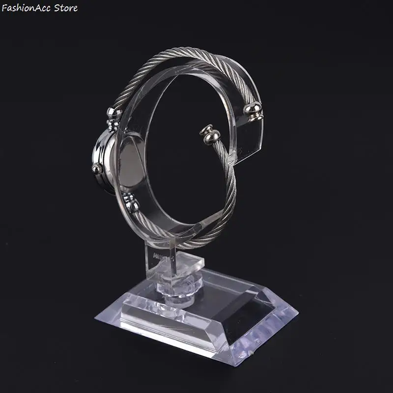 10CM Plastic Wrist Watch Display Rack Holder Sale Show Case Stand Tool Clear Jewelry Packaging Total Height Watch Display Stand images - 6
