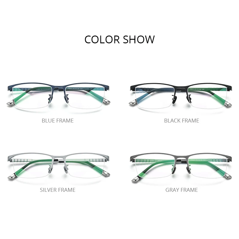 FONEX Pure Titanium Glasses Frame Men Square Eyewear 2020 New Male Half Optical Myopia Prescription Eyeglasses Frames F85640 images - 6