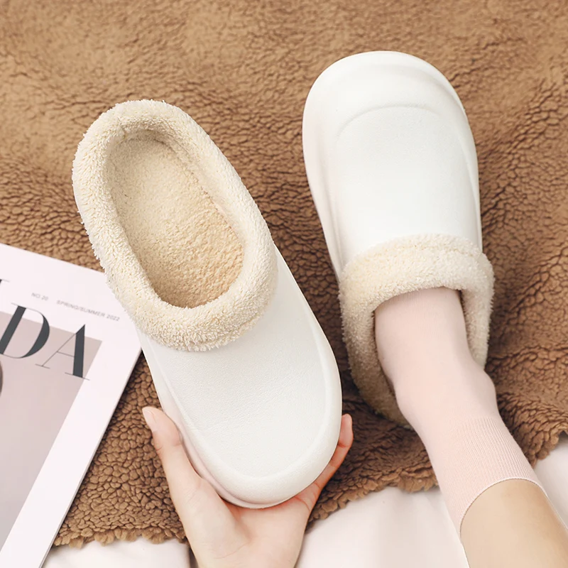 Новые зимние мужские и женские теплые тапочки хлопковые уличная домашняя теплая