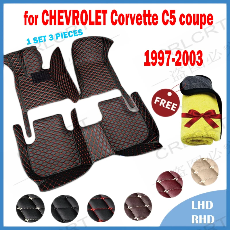 

Автомобильные коврики CRLCRT для CHEVROLET Corvette C5 coupe 1997-2003 года, автомобильные накладки на ножки, автомобильный коврик, крышка, аксессуары для интерьера