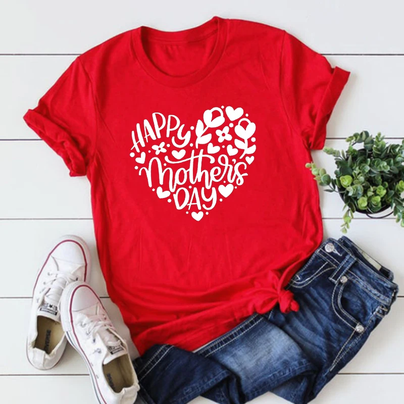 

Рубашка на День Матери с сердцем на день матери, футболка в стиле Харадзюку, подарок для мамы, подарок на день матери 2022, топы для мам, футболк...