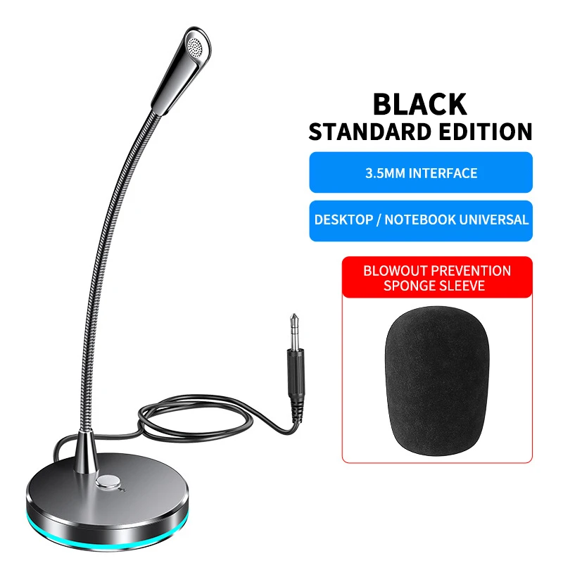 

Universal USB Mini Desktop Speech Microphone Computer Mic Stand Desk Microphones TXTB1 For PC Laptop Notebook Accessories