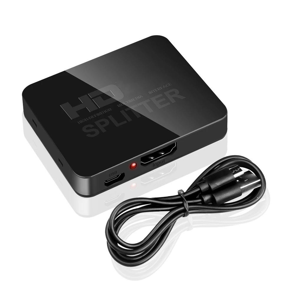 

Full HD 1080p HDCP 4K Splitter HDMI-Compatible Switch Switcher 1X2 Split Amplifier Dual Display For DVD For PS3 HDTV 1 in 2 Out